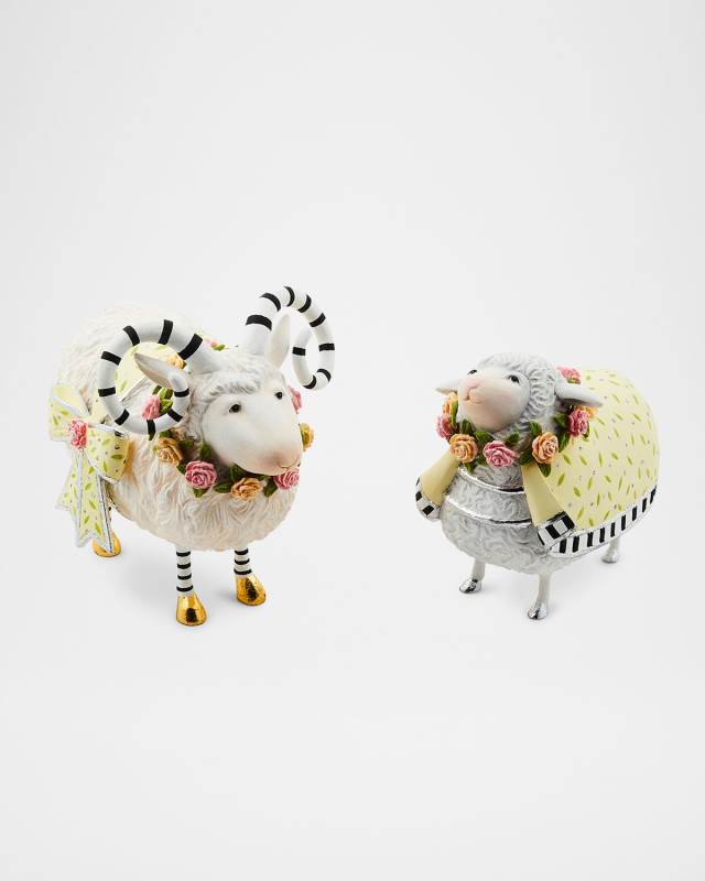 Patience Brewster Lydia & Liam Lamb Figures, Set of 2